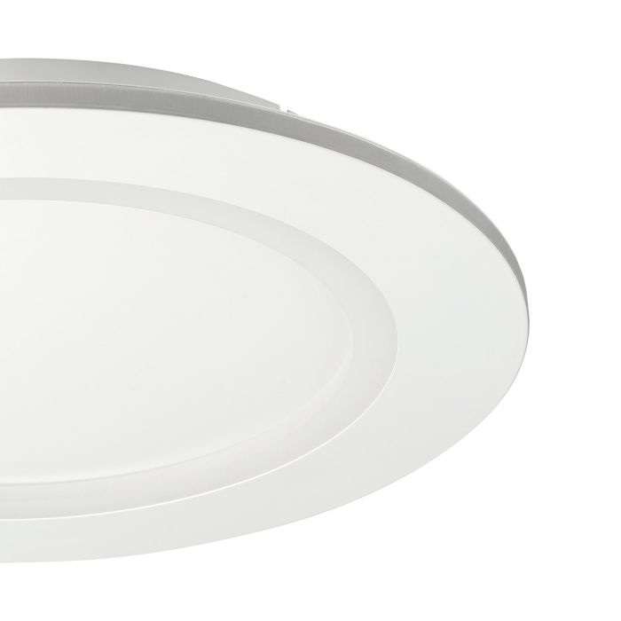 EGLO Plafoniera LED Padrogiano-Z Ø 45 cm, bianco, dimmerabile, controllo vocale Alexa, tecnologia ZigBee, cornice RGB, 3300 lumen