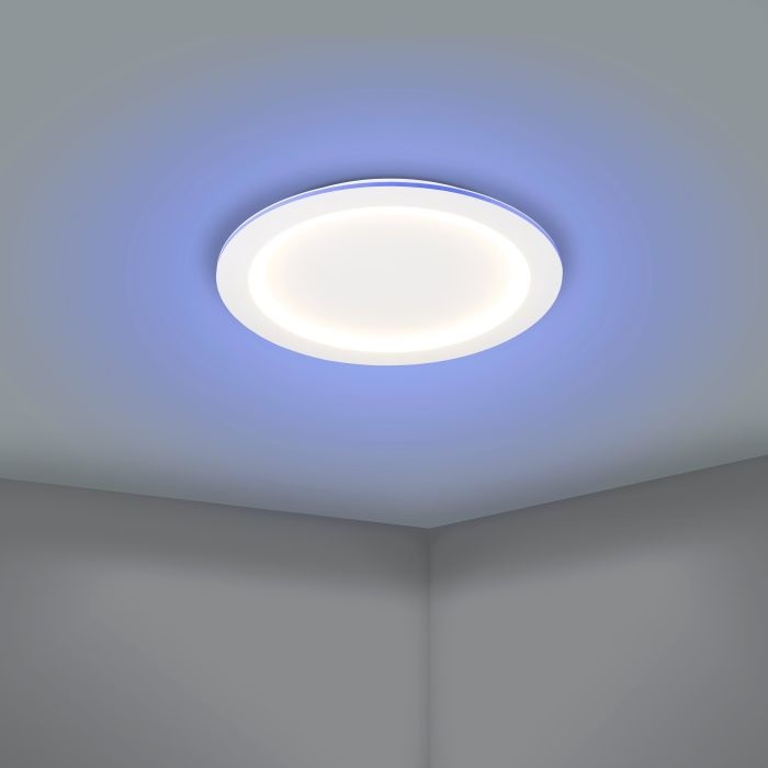 EGLO Plafoniera LED Padrogiano-Z Ø 60 cm bianco, dimmerabile, RGB, ZigBee, compatibile con Alexa