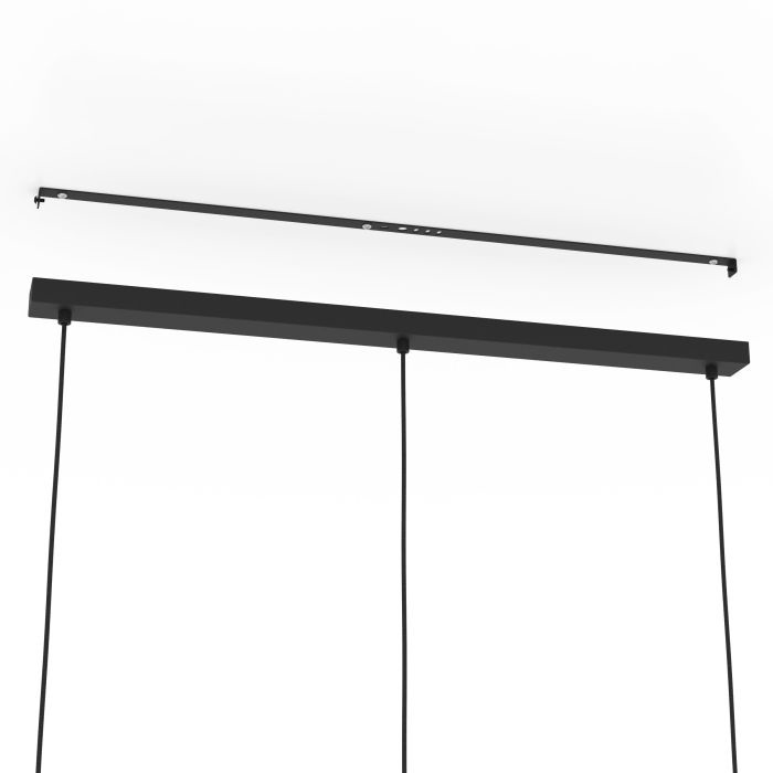 EGLO Romazzina Lampada a Sospensione 3 Luci E27 in Metallo Nero per Sala da Pranzo