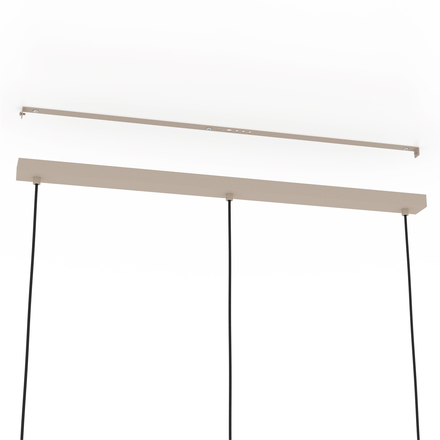 Eglo Romazzina Lampada a Sospensione 3 Luci E27 40W Metallo Tortora Satinato 110 cm x 90 cm