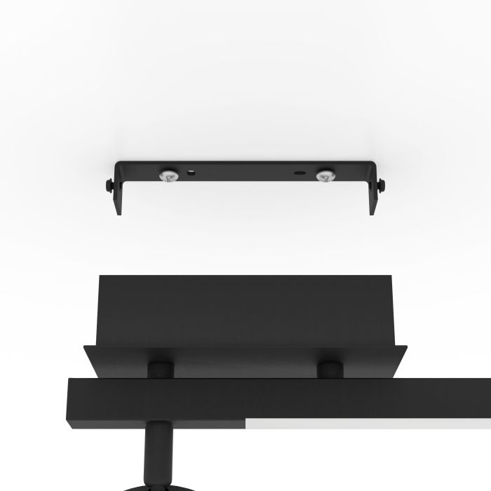 Eglo Cardillio 2 - Lampada da soffitto LED orientabile in nero, luce bianco caldo