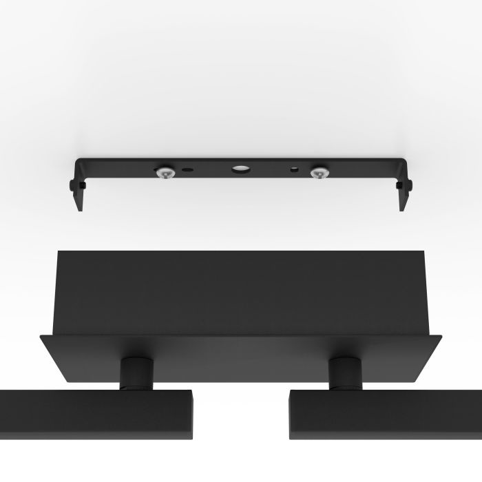 Eglo Cardillio 2 Lampada da Soffitto LED 4 Luci Orientabili in Nero Satinato, Bianco Caldo