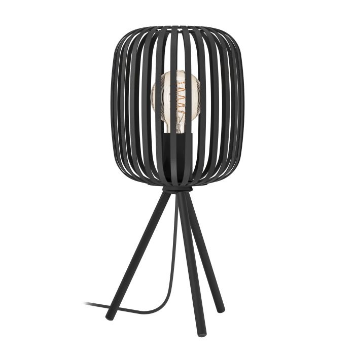 Eglo Romazzina Lampada da Tavolo E27 40 W Nero con Treppiede in Metallo