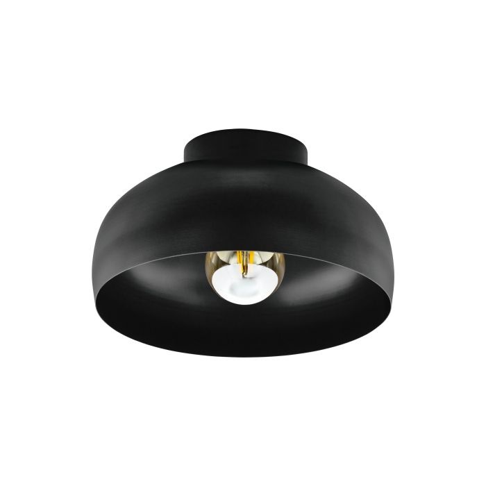 Eglo Mogano 2 Lampada a Soffitto Industriale E27 in Metallo Nero - Illuminazione per Soggiorno e Ingresso