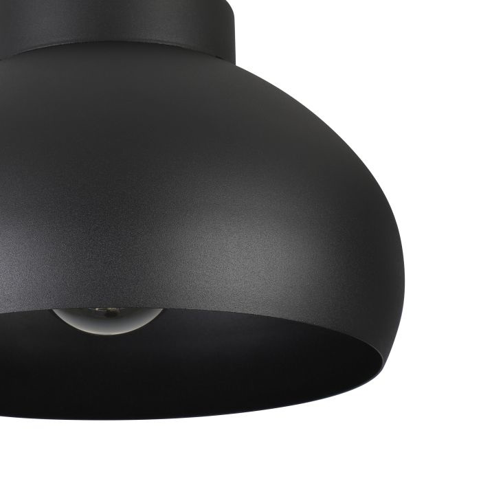 Eglo Mogano 2 Lampada a Soffitto Industriale E27 in Metallo Nero - Illuminazione per Soggiorno e Ingresso