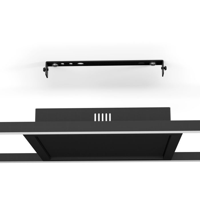 EGLO Calagrano-Z Plafoniera LED Dimmerabile Smart Home con ZigBee, Controllo Vocale Alexa, Retroilluminazione RGB, Bianco Caldo - Freddo, 64 x 24 cm, Metallo Nero