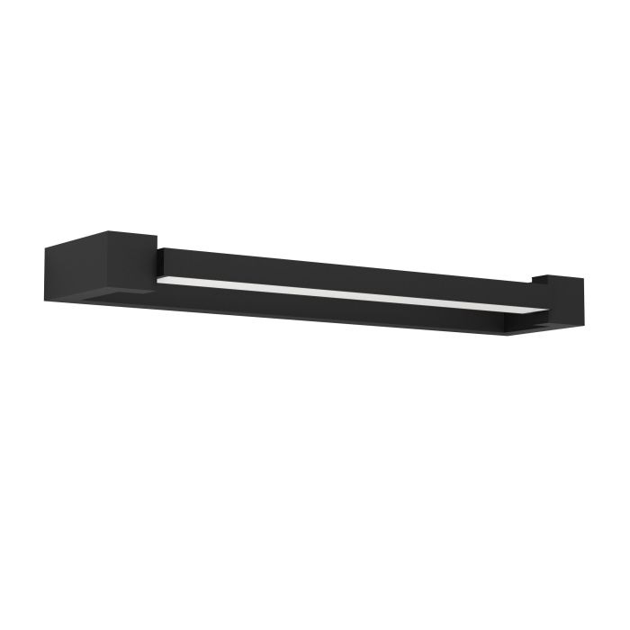 EGLO GEMILIANA Lampada da Parete LED 8,9 W 1000 lm, Metallo Nero e Plastica Bianca, IP44, Lampada Specchio per Bagno