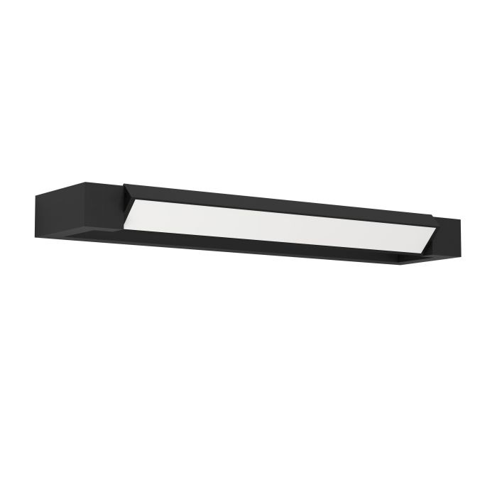 EGLO GEMILIANA Lampada da Parete LED 8,9 W 1000 lm, Metallo Nero e Plastica Bianca, IP44, Lampada Specchio per Bagno