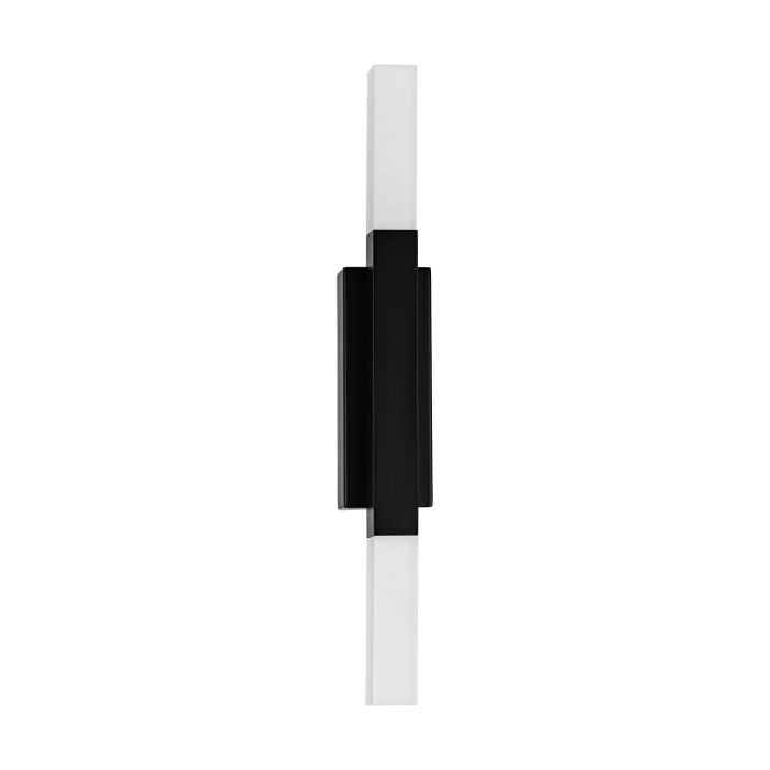 Eglo Alcudia Lampada da Parete LED in Metallo Nero e Plastica Satinata, Luce Verso l'Alto e Verso il Basso, Bianco Caldo, IP44 per Bagno e Corridoio