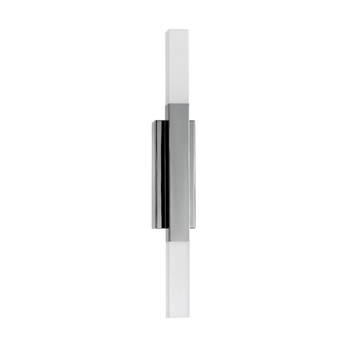 Eglo Alcudia Lampada da Parete LED - Metallo Cromato e Plastica Satinata, Luce Verso l'Alto e Verso il Basso, Bianco Caldo, IP44 per Bagno e Corridoio