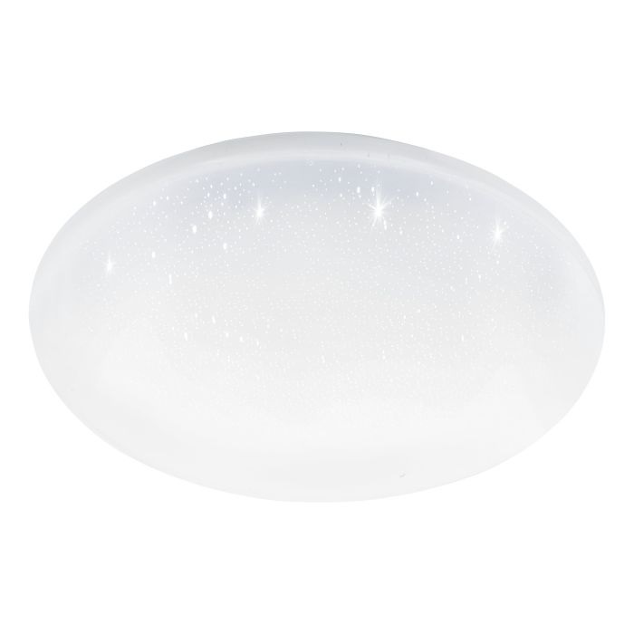 Eglo Plafoniera Totari-Z LED 4 Luci Dimmerabile con Controllo Vocale Alexa, Acciaio Bianco, IP44