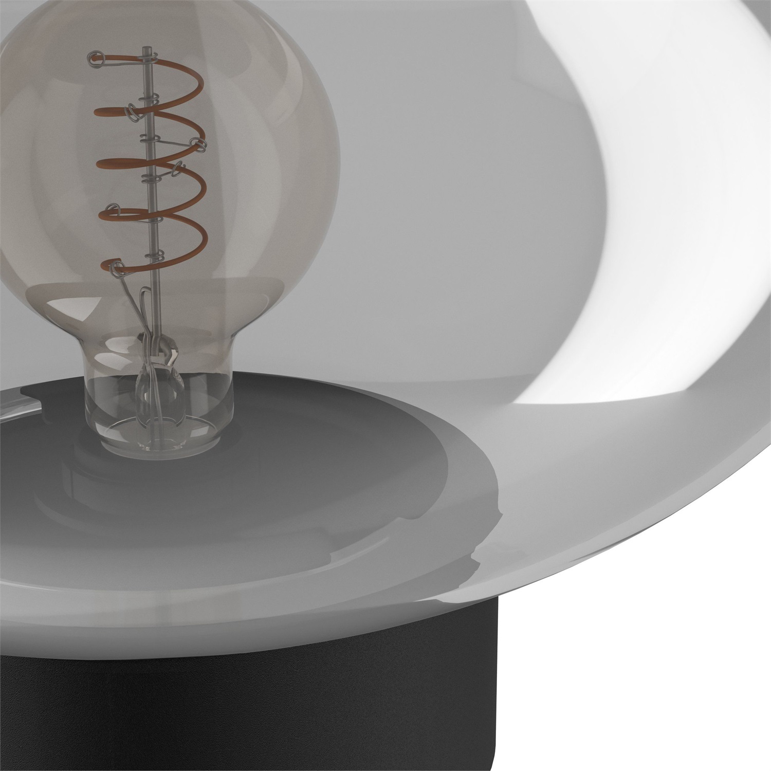 EGLO MADONNINA Lampada da Tavolo E27 in Acciaio e Vetro, Colore Nero, per Interni
