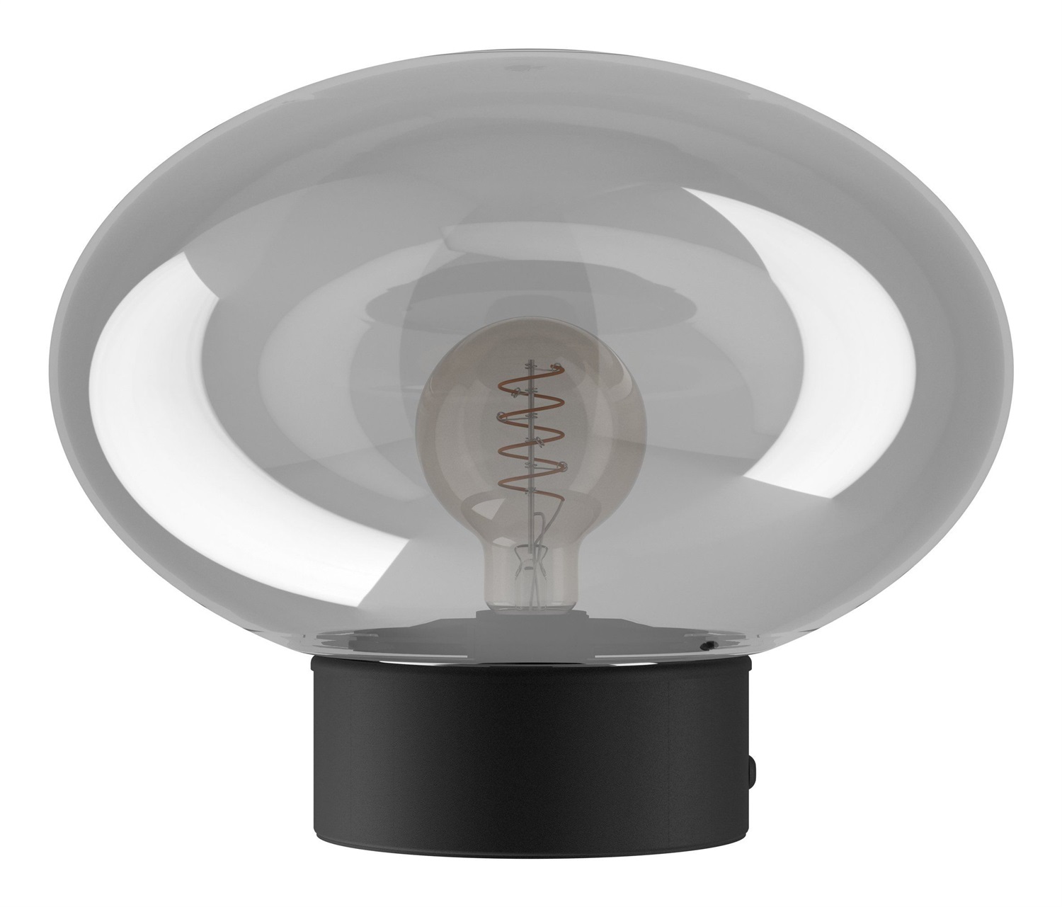 EGLO MADONNINA Lampada da Tavolo E27 in Acciaio e Vetro, Colore Nero, per Interni