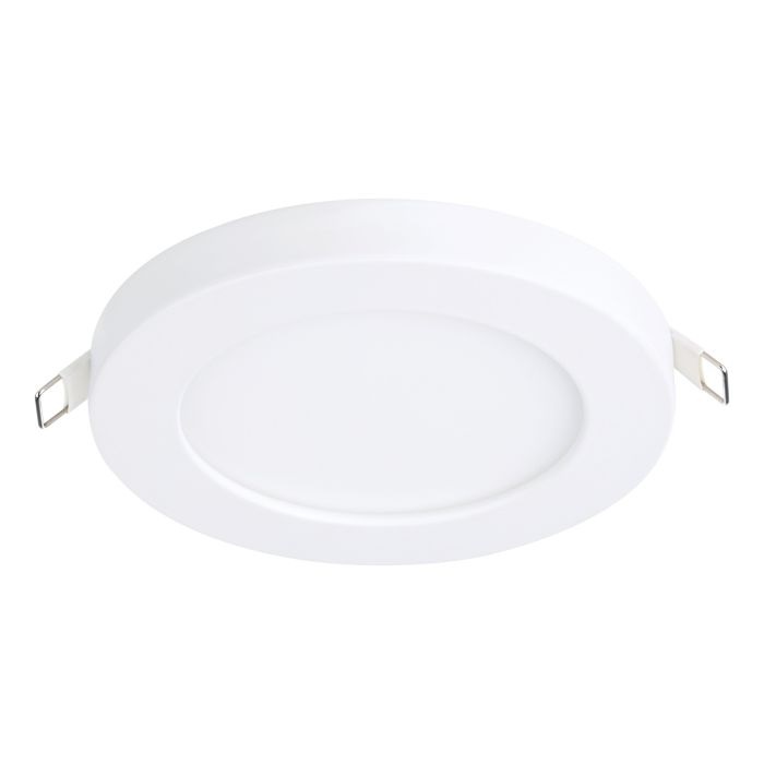 Eglo Fueva Flex - Faretto da incasso LED rotondo in alluminio e plastica bianca, 5,5W, luce bianco caldo, Ø 11,7 cm