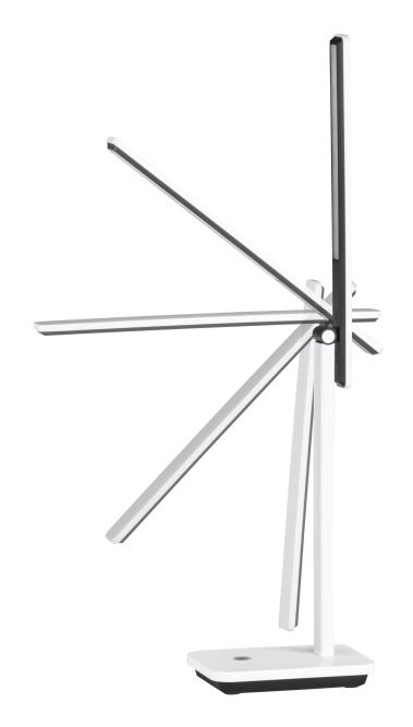 Eglo Lampada da Tavolo Minimal Iniesta - LED 3,6W Dimmerabile Touch, Ricarica USB, Policarbonato Bianco e Nero