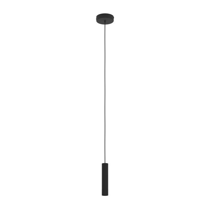 Eglo Lampada a Sospensione Almudaina in Acciaio Nero, 1 Luce LED 5W, Luce Calda 3000K, Design Elegante