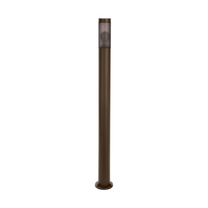 Eglo Lampada Helsinki da Esterni con Rilevatore di Movimento, E27, Altezza 110 cm, IP44, Acciaio Inox Marrone Ruggine