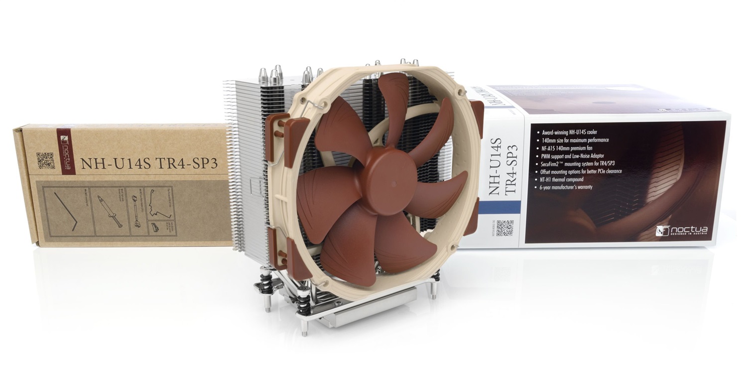 Noctua NH-U14S TR4-SP3 Refrigeratore CPU 14 cm con Flusso d'Aria 140,2 m³/h, Velocità fino a 1500 Giri/min, Rumorosità 19,2 dB