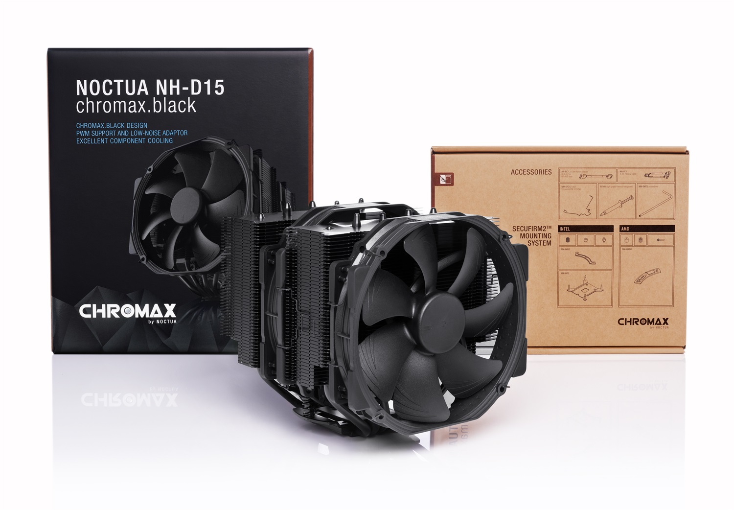 Noctua NH-D15 chromax.black Refrigeratore per CPU 15 cm Doppia Torre Nero