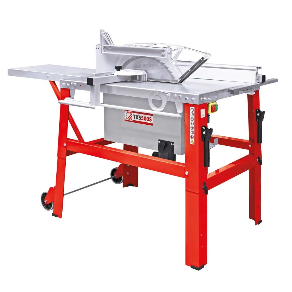 Holzmann TKS500S - Sega Circolare da Tavolo 400V, 2800 RPM, Altezza di Taglio 15 cm, Larghezza di Taglio 31 cm, Colore Rosso