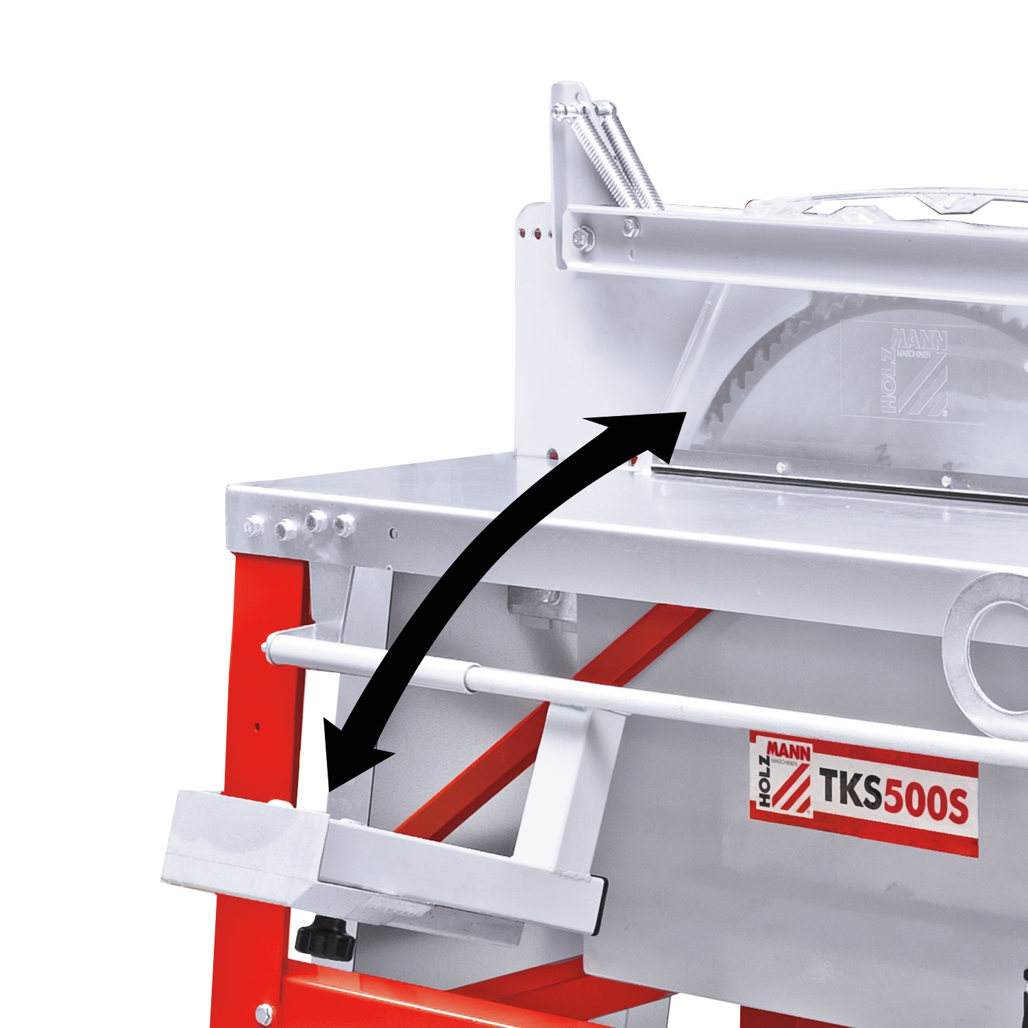 Holzmann TKS500S - Sega Circolare da Tavolo 400V, 2800 RPM, Altezza di Taglio 15 cm, Larghezza di Taglio 31 cm, Colore Rosso