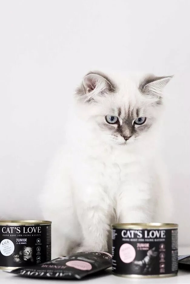 Cat's Love Cibo Umido per Gattini Junior Pollo con Alghe Marine e Olio di Cardo - 200 g