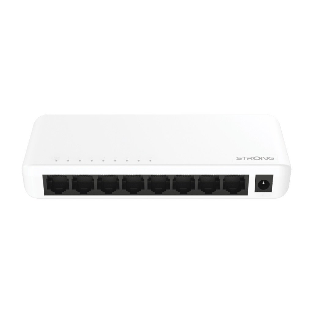 Strong SW8000P Switch di Rete 8 Porte Gigabit Ethernet (10/100/1000) Bianco - Montabile a Parete