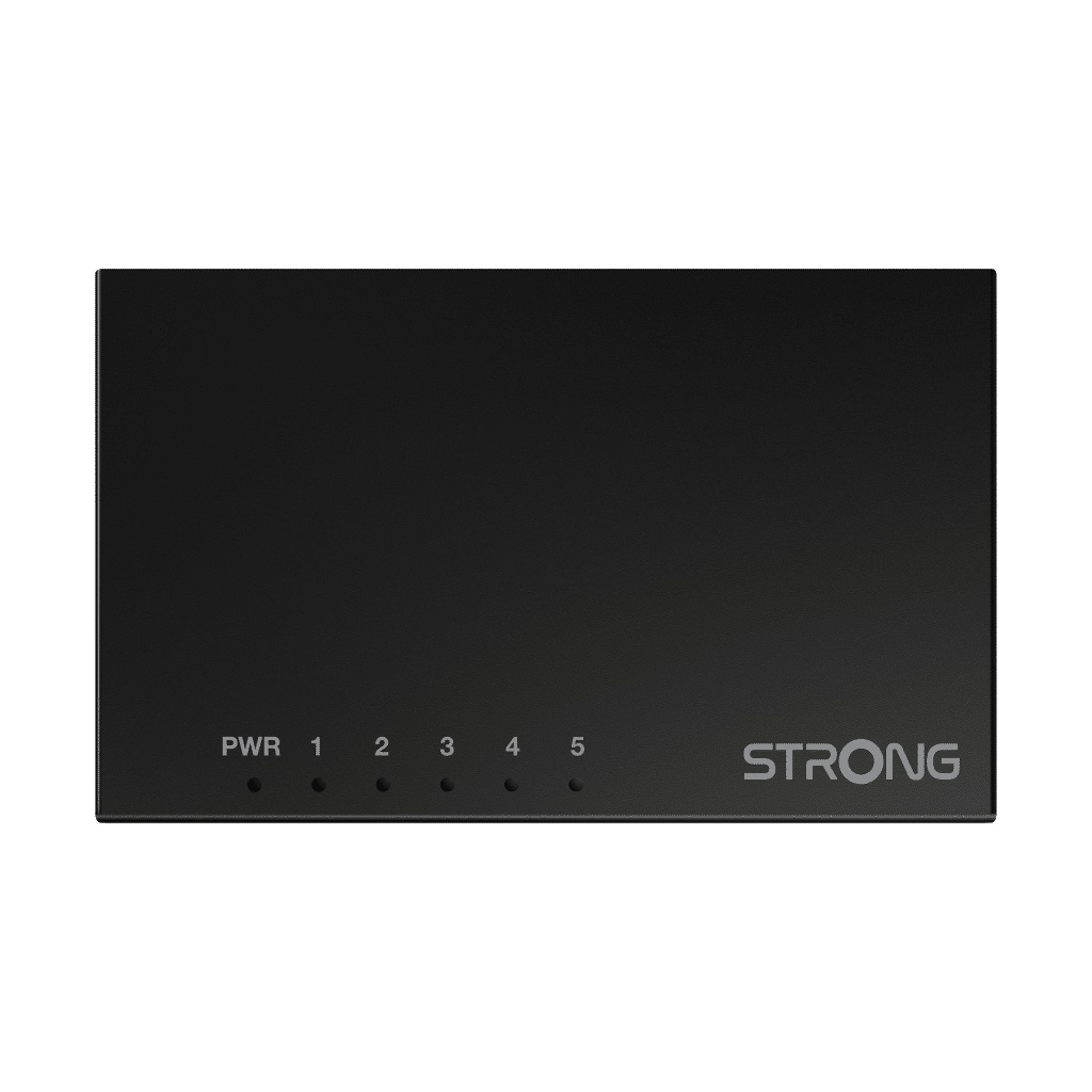 Strong SW5000M Switch di Rete Gigabit Ethernet 5 Porte (10/100/1000) Nero - Montabile a Parete
