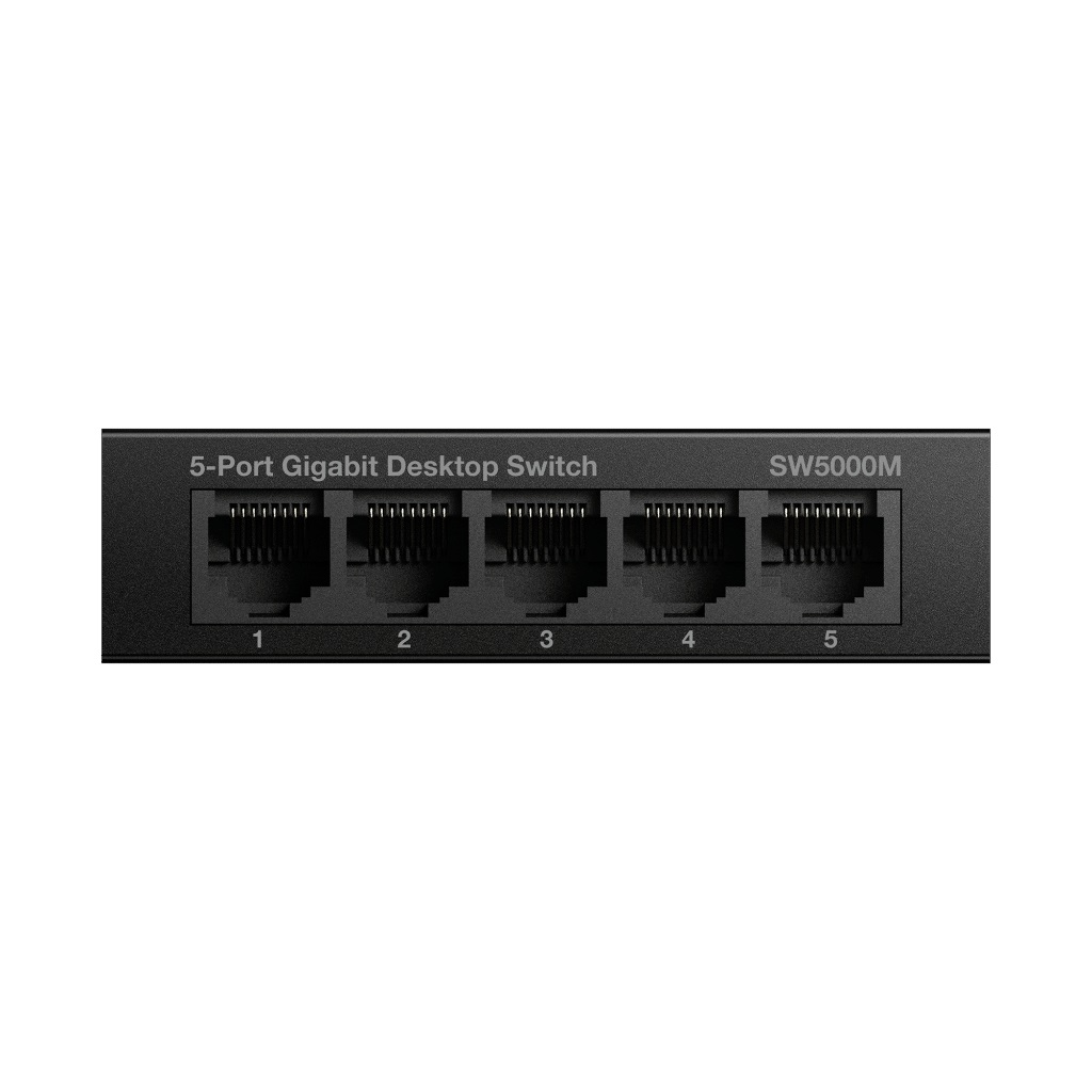 Strong SW5000M Switch di Rete Gigabit Ethernet 5 Porte (10/100/1000) Nero - Montabile a Parete