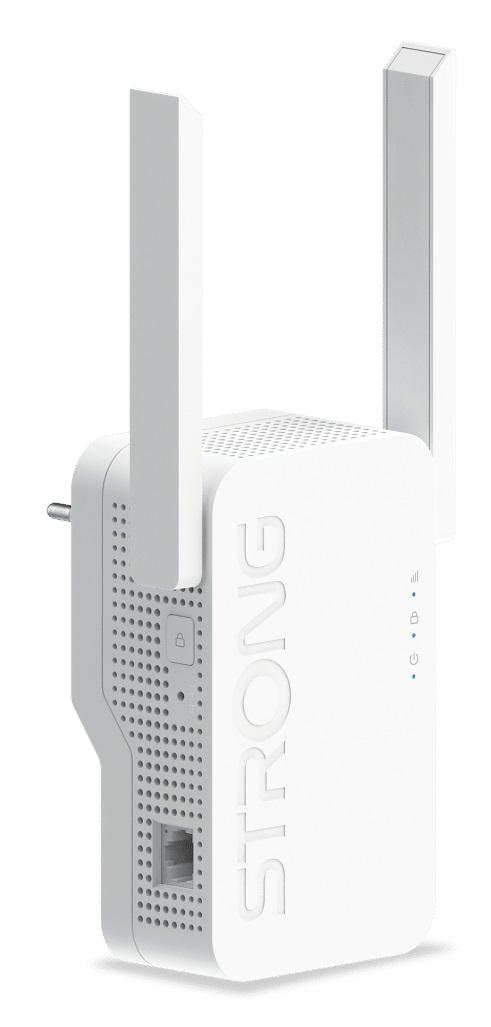 STRONG AX3000 Ripetitore WiFi 6 - Amplificatore di Segnale Fino a 3000 Mbps - Dual-band 2.4 GHz/5 GHz - Installazione Facile Plug & Play - Bianco