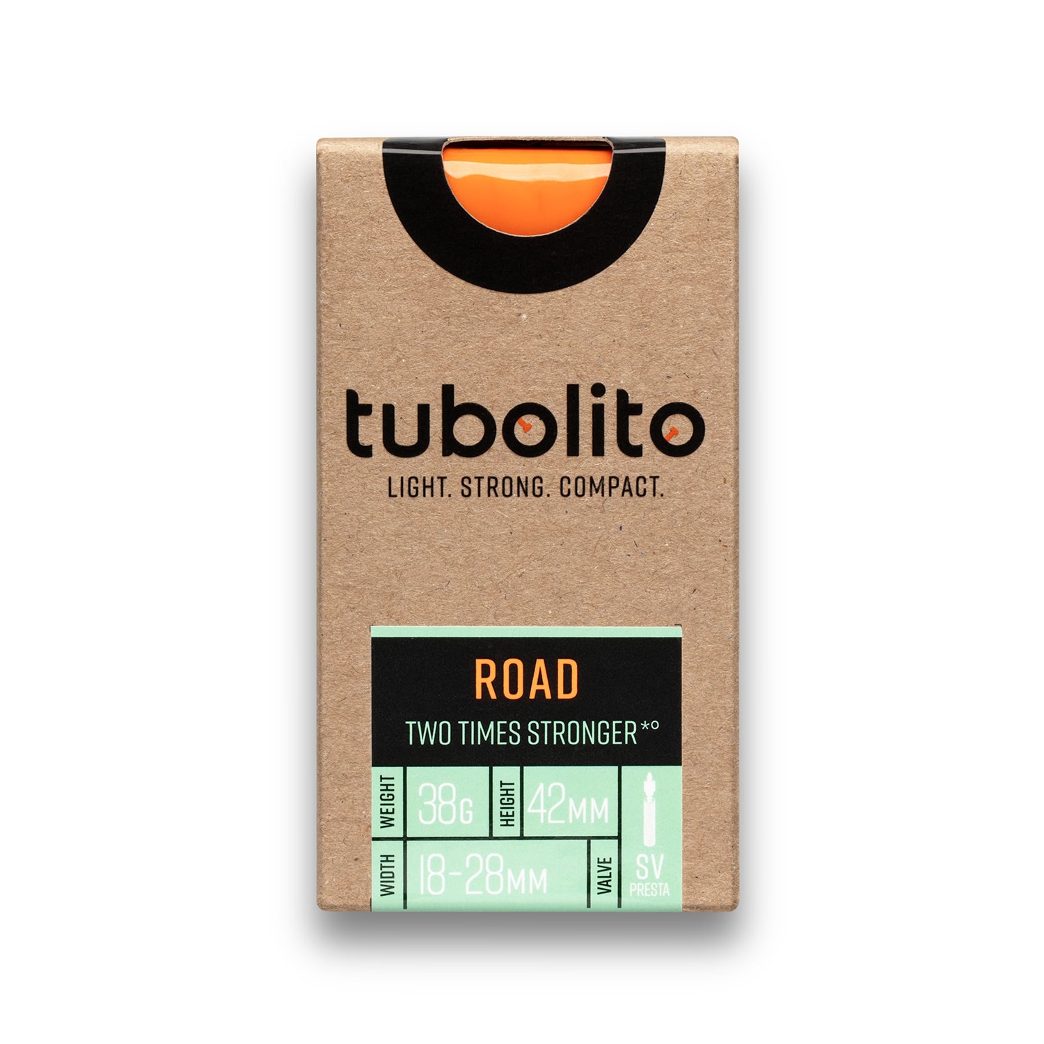 Tubolito Camera d'aria 700c per Bici da Strada - Valvola Presta 80 mm, Peso 40 g, Arancione