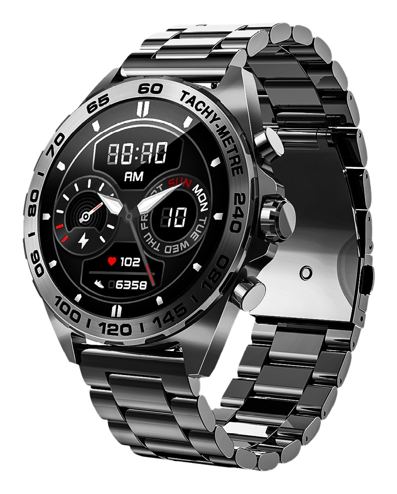 Beafon Smartwatch 501 - Acciaio Inossidabile, Display 1.43 AMOLED, Impermeabile IP67, GPS, Monitoraggio Fitness e Sonno
