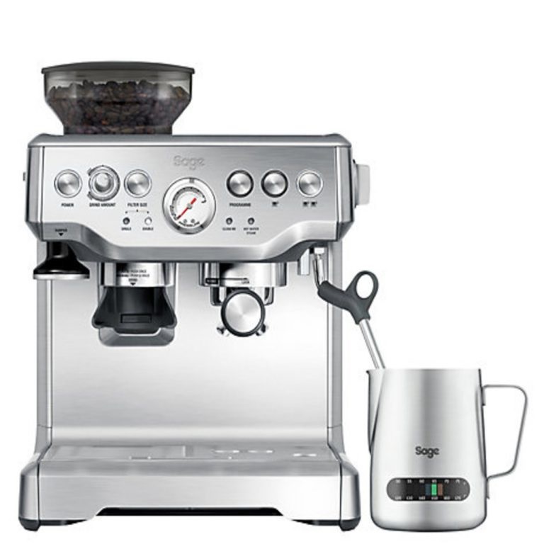 Sage The Barista Express - Macchina per Caffè Espresso con Macinatore Integrato, Capacità 2 L, Acciaio Inox Spazzolato