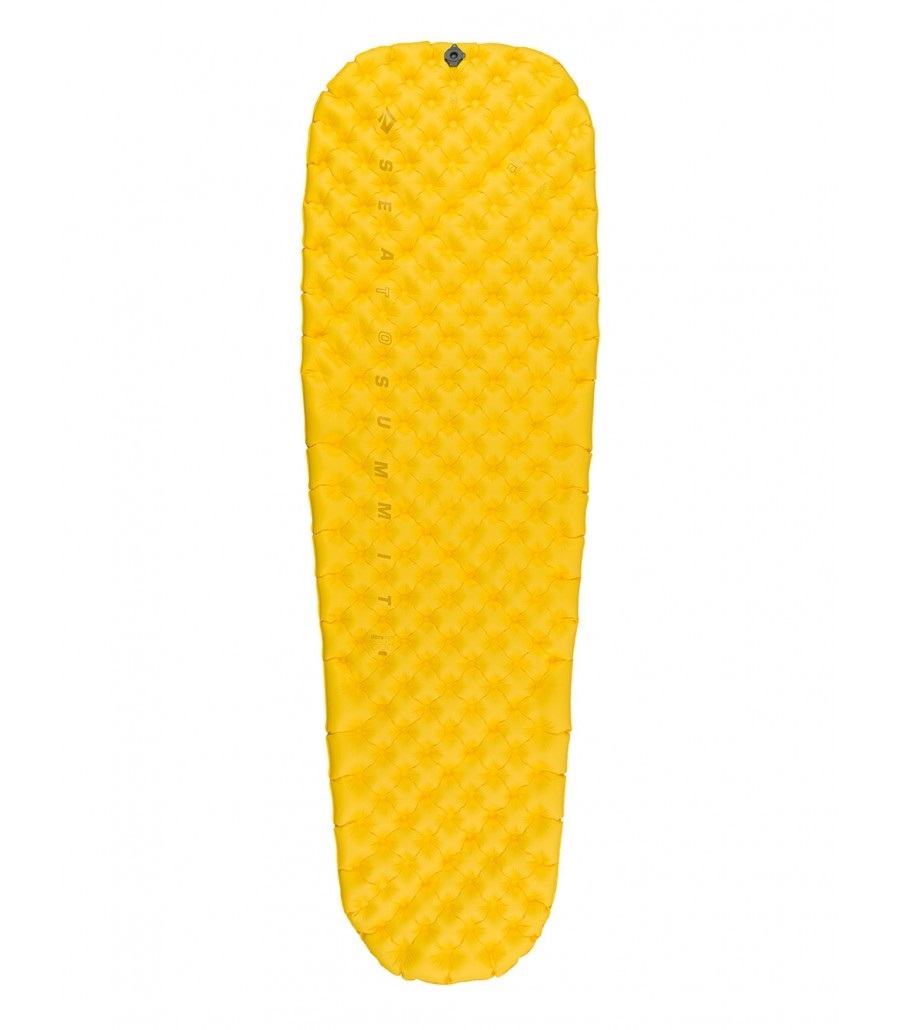 Sea To Summit UltraLight Mat Gonfiabile 640 mm x 2010 mm Giallo - Materassino da Campeggio con Sistema PillowLock e Trattamento Antimicrobico