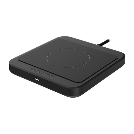 Quad Lock Caricatore Wireless Pad Nero - Ricarica da Scrivania e Comodino per Telefoni e Accessori con Allineamento Magnetico