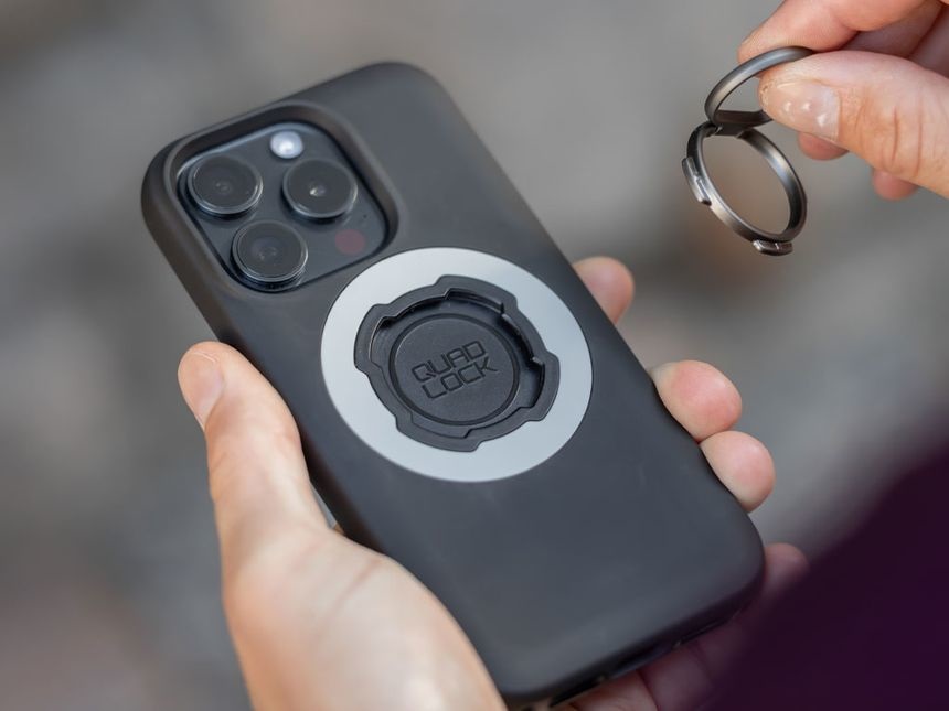 Quad Lock Anello e Supporto Telefono Versione 2 - Presa Sicura e Compatibile con Custodie Quad Lock
