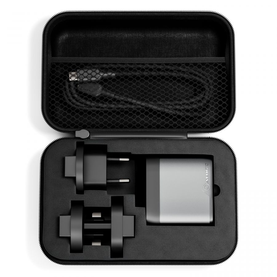Alogic WCM3X67-SGR Alimentatore 67W con 3 Porte USB-C e USB per Viaggi Multinazionali