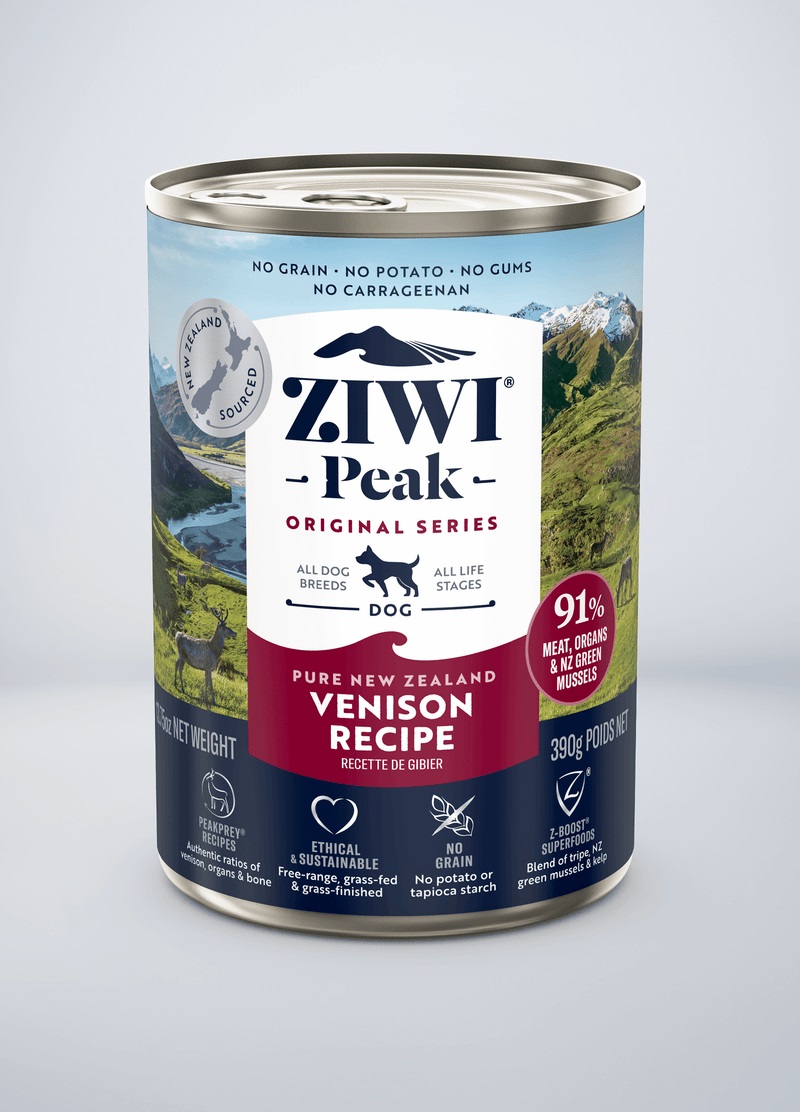 ZIWI Peak Venison - Alimento umido monoproteico per cani con carne di cervo, 390 g