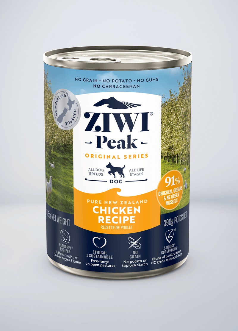 ZIWIPEAK Alimento umido per cani al Pollo Ruspante 390 g - Allevato in modo etico in Nuova Zelanda