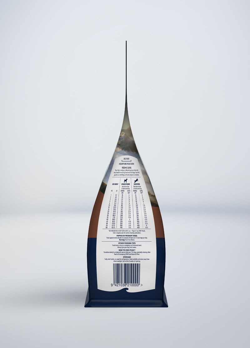 ZIWIPEAK Cibo Secco per Cani Steam & Dried con Manzo e Zucca - 800 g