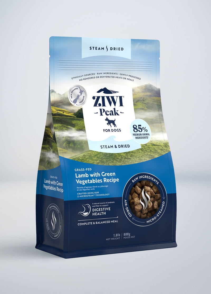 ZIWIPEAK Dog Steam & Dried Cibo Secco per Cani con Agnello - 800 g