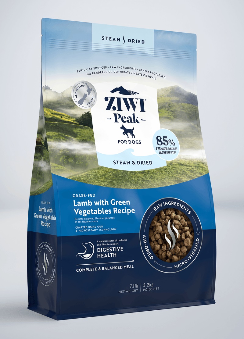 ZIWIPEAK Dog Steam & Dried Cibo Secco per Cani con Agnello - 3,2 kg