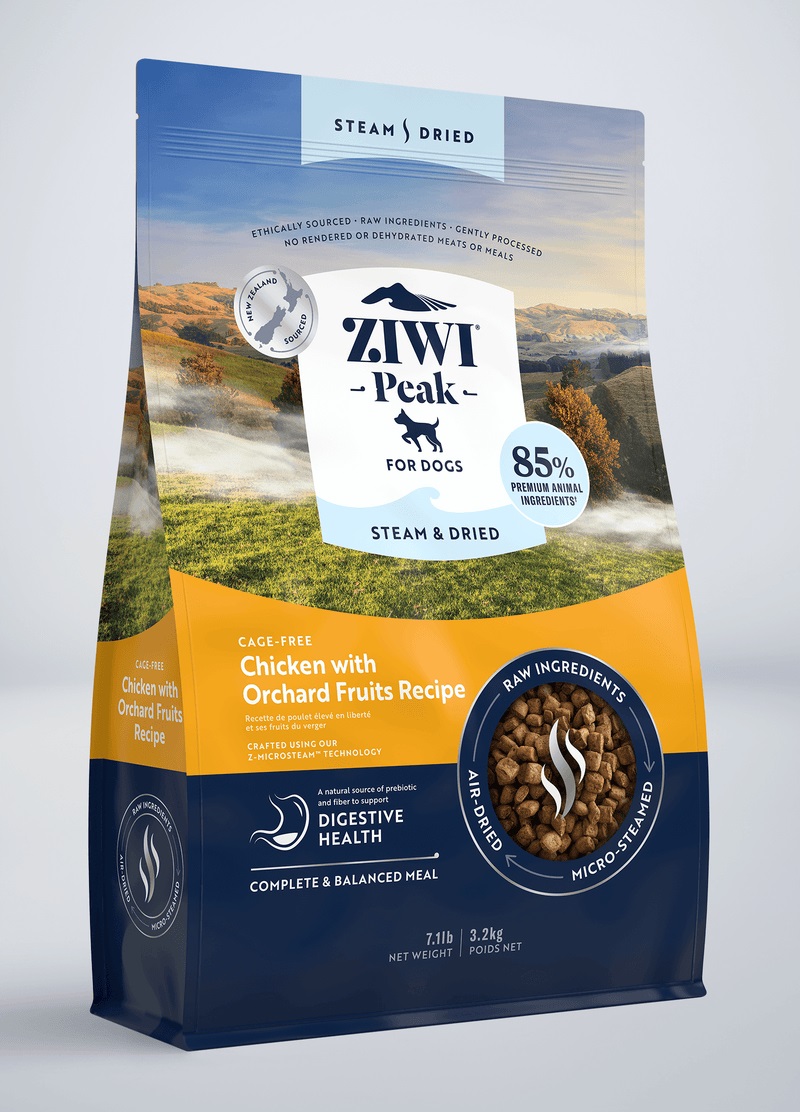 ZIWI Peak Steam & Dried Cibo Secco per Cani - Pollo e Frutta, 3,2 kg