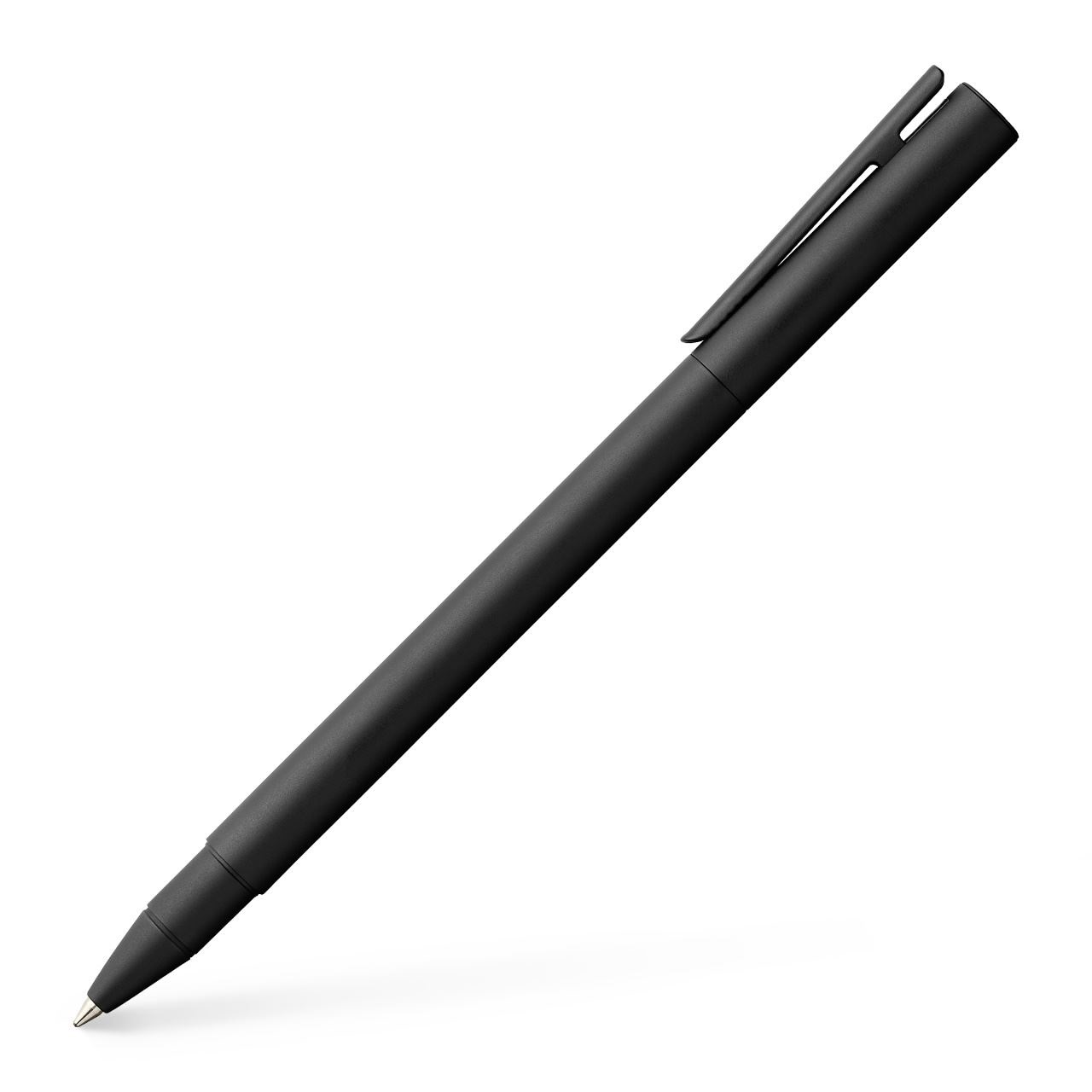 Faber-Castell Penna Roller Neo Slim - Punta 0,7 mm - Fusto Nero - Acciaio Cromato Opaco