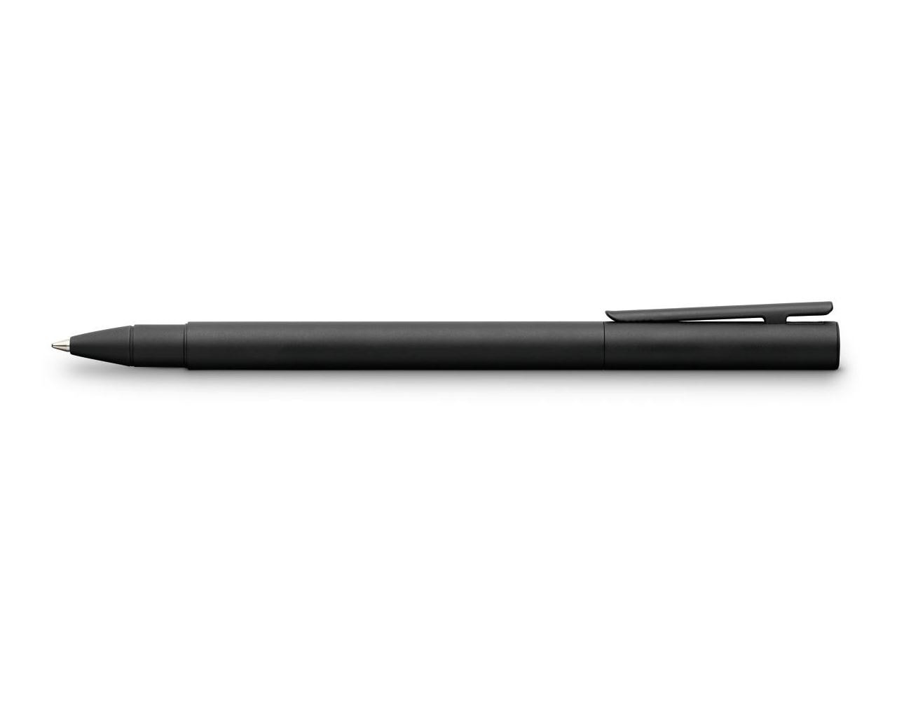 Faber-Castell Penna Roller Neo Slim - Punta 0,7 mm - Fusto Nero - Acciaio Cromato Opaco
