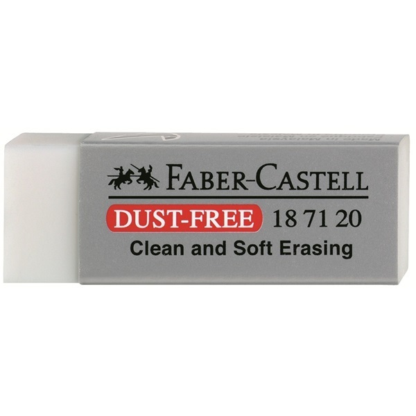 Faber-Castell Gomma per Cancellare Dust-Free Bianco in Plastica - 1 pezzo