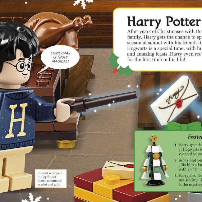 LEGO Harry Potter Hogwarts at Christmas - Libro illustrato a colori con minifigure, Copertina rigida, 80 pagine, per bambini 6