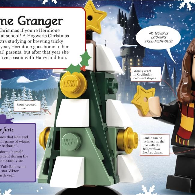 LEGO Harry Potter Hogwarts at Christmas - Libro illustrato a colori con minifigure, Copertina rigida, 80 pagine, per bambini 6
