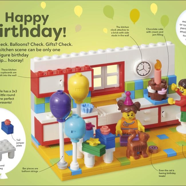 LEGO Party Ideas - Libro per Bambini e Teenager con Copertina Rigida, 80 Pagine e Mini Modello di Torta LEGO Esclusivo