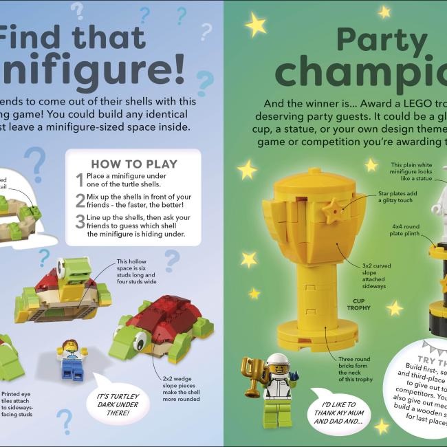 LEGO Party Ideas - Libro per Bambini e Teenager con Copertina Rigida, 80 Pagine e Mini Modello di Torta LEGO Esclusivo